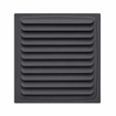 Antracit ventilaciona rešetka 150x150 mm sa horizontalnim lamelama za ventilacione otvore