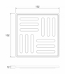 Slika Podna rešetka 150x150 crna teflon inox PROFIL M PMSQ-150MB