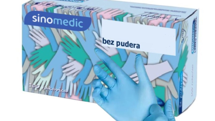 Slika Nitrilne rukavice bez pudera plave S 100 komada