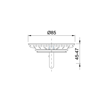 Slika Čep za piletu Ø114 mm (Ø85 mm) STY-654 inox