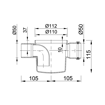 Slika Podni sifon sa 3 kraka STY-503-1 Ø110/50 mm