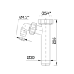 Slika Produžna cev Ø32x155 mm G5/4" STY-515