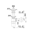 Slika Sifon za jednodelnu sudoperu Ø40 mm STY-538-2 sa piletom