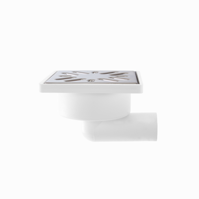 Sifon za tuš kadu STY-508-RM sa INOX rešetkom 100x100 mm i horizontalnim izlazom Ø32 mm