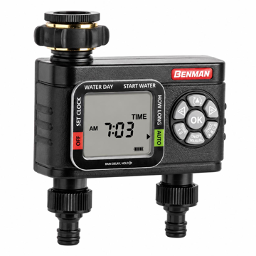 Benman Aqua Digit 2 digitalni tajmer za vodu sa dva izlaza i LCD ekranom za automatsko navodnjavanje