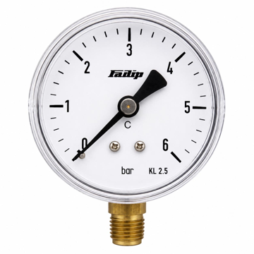 Radijalni manometar 0–6 bar sa 1/8" spoljnim navojem i prečnikom Ø40 mm