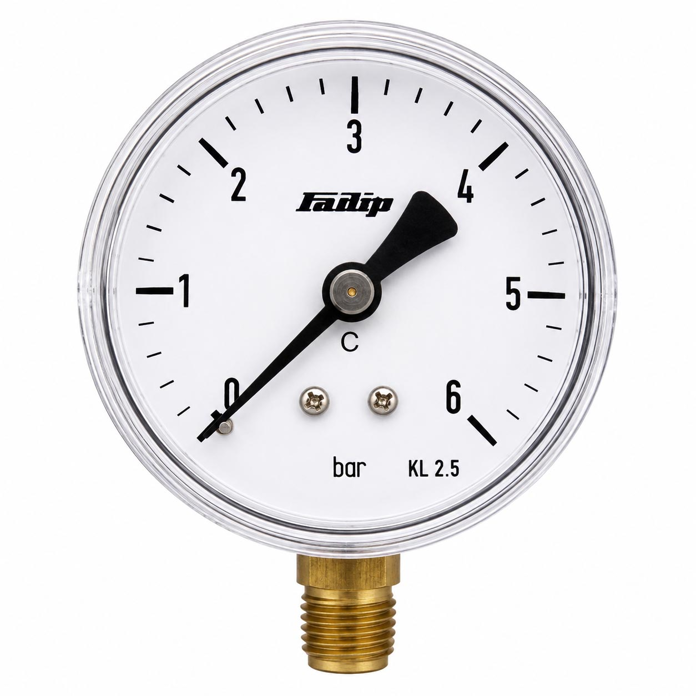 Radijalni manometar 0–6 bar sa 1/8" spoljnim navojem i prečnikom Ø40 mm