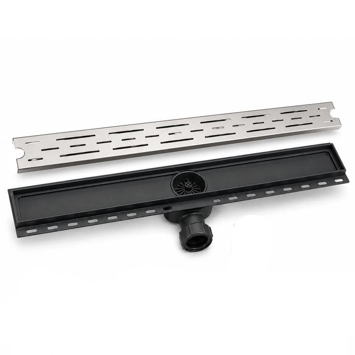 GEHLER tuš kanalica 600 mm sa sifonom, četkanom inox rešetkom i podesivim nogicama