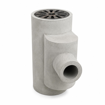 Betonski Gajgerov slivnik sa izlaznim priključkom 125 mm i rešetkom prečnika 195 mm