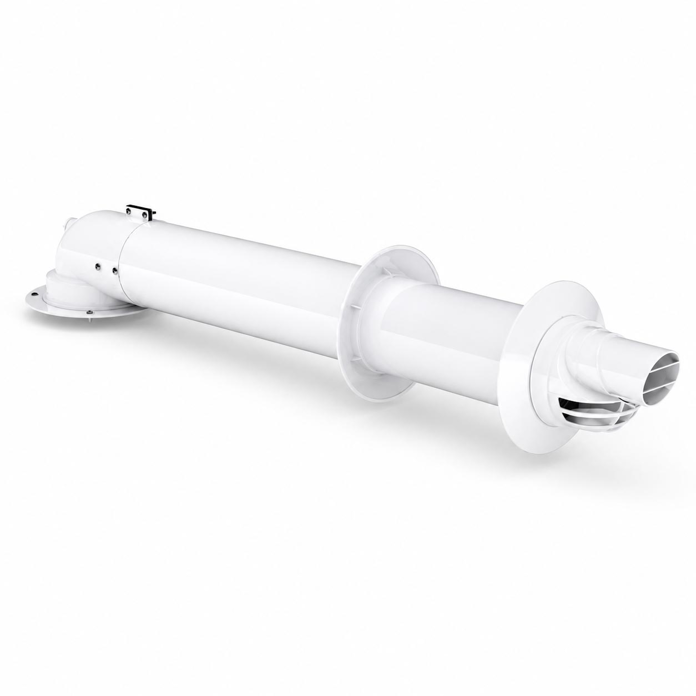 Vaillant horizontalni koncentrični dimovodni set Ø60/100 mm sa cevi, kolenom i terminalom za kondenzacioni kotao