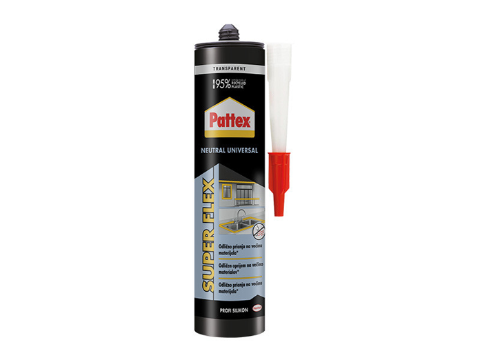 Slika Pattex Super Flex neutralni silikon univerzalni zaptivač transparentni 280 ml