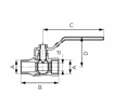 Slika Kugla ventil 3/4" DN20 sa ručkom SN FERRO F-COMFORT KFC21
