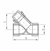 Slika Kosi hvatač nečistoće 5/4" DN32 mesingani FERRO F04 PN10