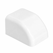 Beli VECAMCO krajnji element za klima kanalicu 65x50 mm CPLUS, šifra 9801-114-08, prikazan iz ugla