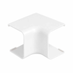 Beli VECAMCO unutrašnji ugaoni element za klima kanalicu 65x50 mm CPLUS, model 9801-112-08, prikazan iz ugla
