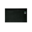 Crni električni radijator CINI Aero D15 snage 1500 W sa digitalnim termostatom, širine 800 mm, za grejanje prostorija 12–17 m²