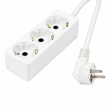 Produžni kabl Tehnoelektro sa tri utičnice i kablom dužine 3 metra, sa tri provodnika preseka 1,5 mm²